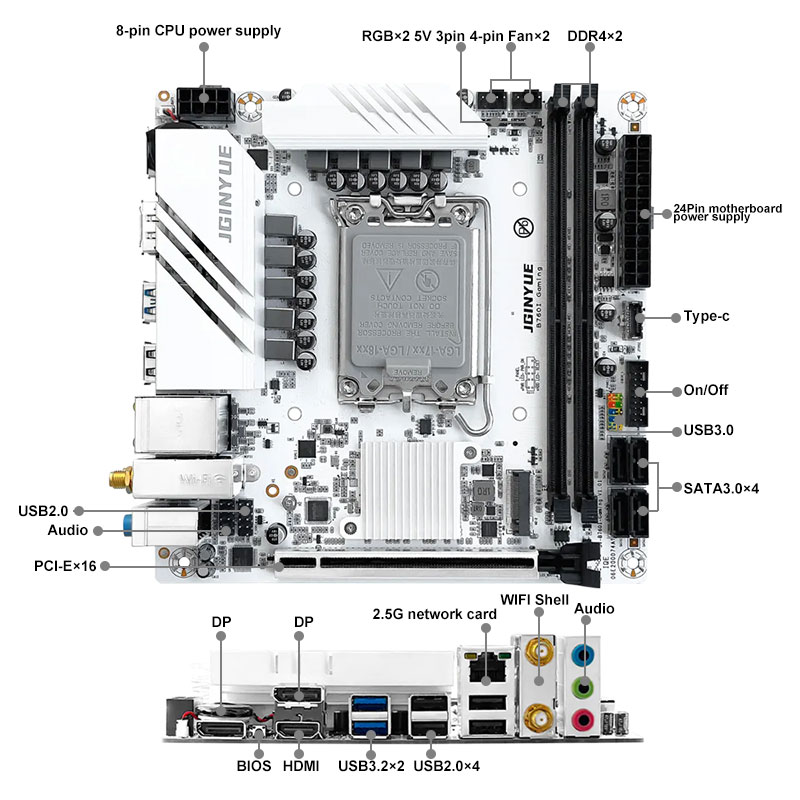 JGINYUE B760I GAMING Mini ITX  - Lga1700 Itx Motherboard Ddr5 review and price