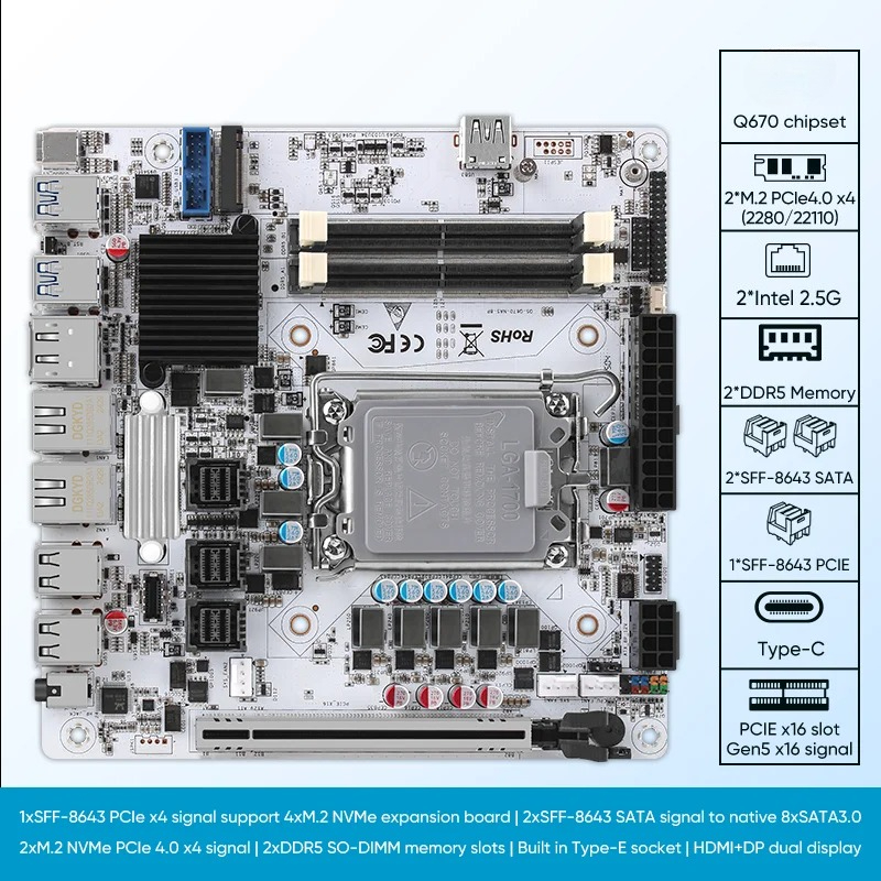 12/13/14th Gen Nas Motherboard - Lga1700 Itx Motherboard Ddr5 review and price